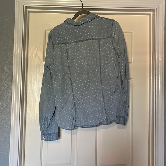 Polka Dot Denim Shirt - Picture 2 of 2